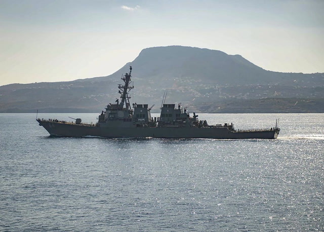 U.S warship comes under attack in Red Sea
